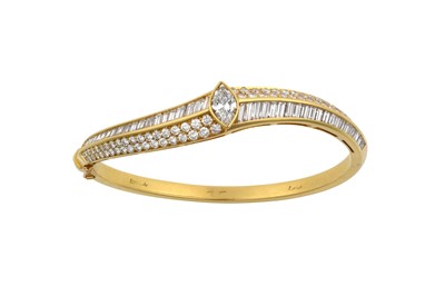 Lot 2345 - A Diamond Bangle, by Kutchinsky the central...