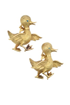 Lot 2374 - A Pair of Duckling Brooches, by Boucheron both...