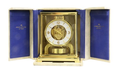 Lot 678 - A Brass Atmos Clock, signed Jaeger LeCoultre,...