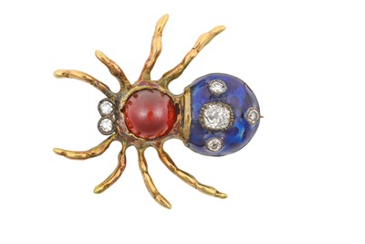 Lot 2335 - A Late 19th Century Garnet, Enamel and Diamond...