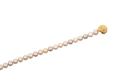 Lot 2234 - A Cultured Pearl Necklace, by Ole Lynggaard...