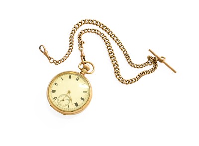 Lot 114 - A 9 Carat Gold Pocket Watch, movement signed...