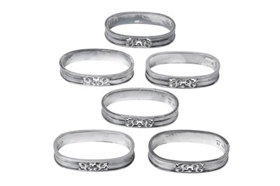 Lot 2067 - A Set of Six Danish Silver Napkin-Rings