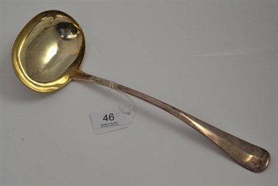 Lot 46 - Silver soup ladle