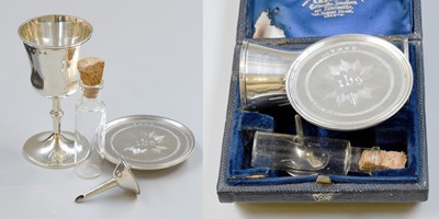 Lot 81 - A Victorian Silver Travelling Communion-Set,...