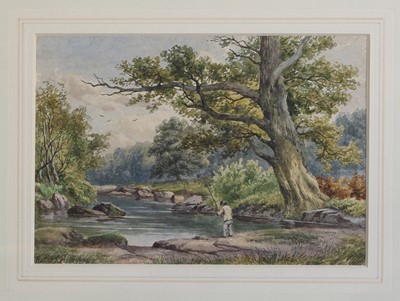 Lot 1013 - E*A* Warrington (19th Century) Angler on the...