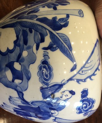 Lot 595 - A Chinese Porcelain Jar, in Kangxi style, of...