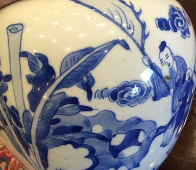 Lot 595 - A Chinese Porcelain Jar, in Kangxi style, of...