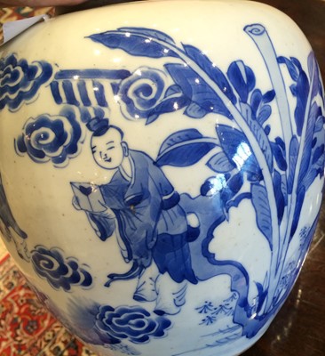 Lot 595 - A Chinese Porcelain Jar, in Kangxi style, of...