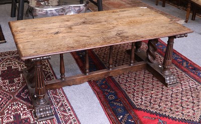 Lot 1356 - A Carved Oak Coffee Table, composed of 18th...