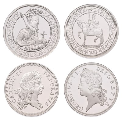 Lot 463 - 4x Royal Mint, British Monarchs Silver Proof...