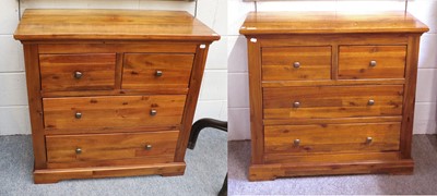 Lot 1387 - A Pair of Modern Cherrywood Straight Front...