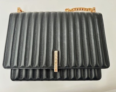 Lot 1000 - Chopard Black Leather Quilted Ice Cube...