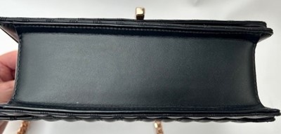 Lot 1000 - Chopard Black Leather Quilted Ice Cube...