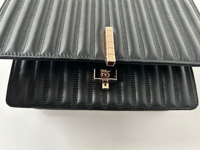 Lot 1000 - Chopard Black Leather Quilted Ice Cube...