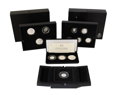 Lot 457 - 4x Silver Proof Coin Sets, comprising; Isle of...