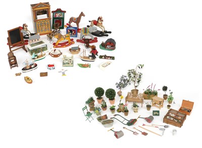 Lot 1022 - Assorted Dolls House Miniatures comprising...