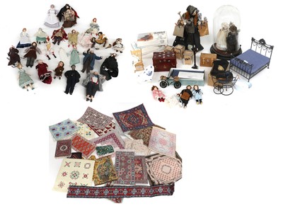 Lot 1023 - A Large Quantity of Modern Dolls House Figures...