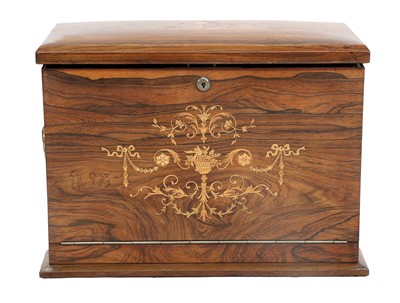 Lot 643 - An Edwardian Walnut and Marquetry Stationery...