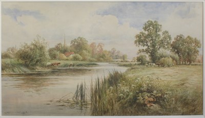 Lot 1024 - Henry John Kinnaird (fl.1880-1920) "The Thames...