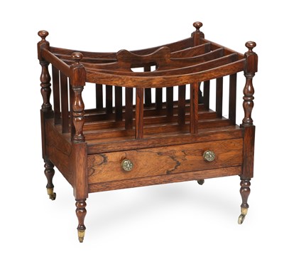 Lot 731 - An Early Victorian Rosewood Canterbury, circa...