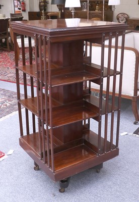 Lot 1396 - An Edwardian Rotating Bookcase, 60cm by 121cm