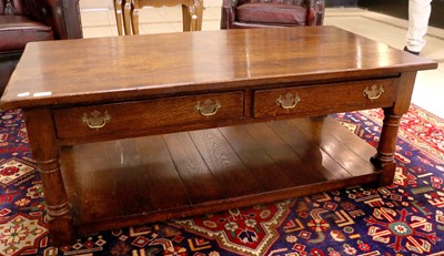 Lot 1447 - A Titchmarsh & Goodwin Oak Coffee Table, with...