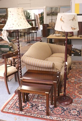 Lot 1359 - Two Brass Mounted Nesting Tables, together...