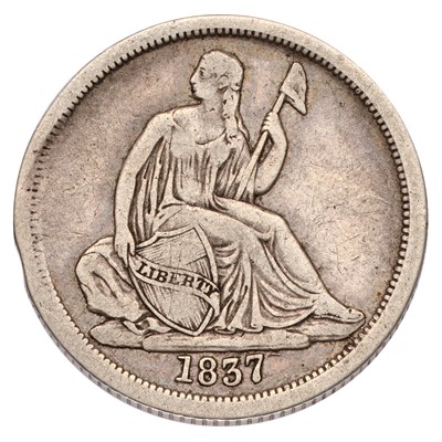 Lot 177 - USA, Dime 1837, large date, no stars on...