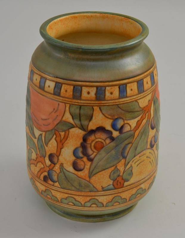 Lot 76 - A Bursley ware Charlotte Rhead vase, 18cm high