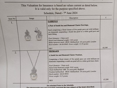 Lot 2254 - An 18 Carat White Gold South Sea Pearl and...