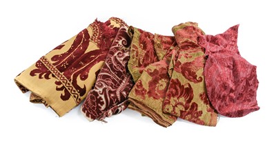 Lot 2046 - Assorted Late 19th/20th Century Cut Velvet...