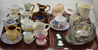 Lot 81 - A collection of 19th and 20th century ceramics including lustreware etc (on two trays)