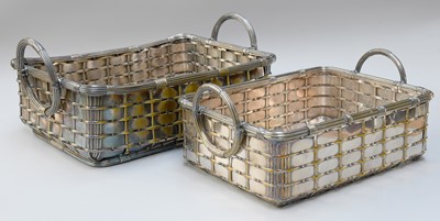 Lot 358 - A Pair of Silver Plate Baskets, in the manner...