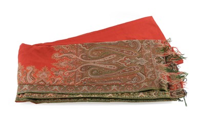 Lot 2069 - A Large Late 19th Century Woven Paisley Shawl...