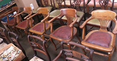 Lot 1256 - A Set of Five Early 20th Century Oak Smokers...