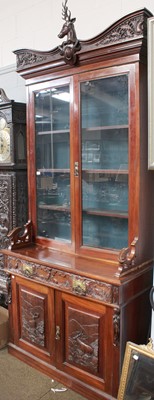 Lot 1270 - An Early 20th Century Hunting Lodge Bookcase,...