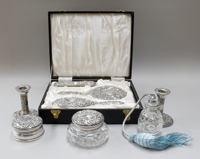 Lot 121 - A Collection of Assorted Silver-Mounted...