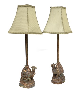 Lot 137 - A Pair of Modern Composite Table Lamps, the...