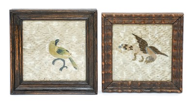 Lot 2193 - Two Late 18th Century Embroidered Birds,...