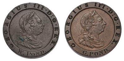 Lot 75 - 2x George III, 'Cartwheel' Twopences (both...