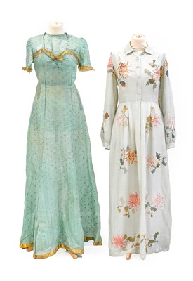 Lot 2245 - Early 20th Century Eau de Nil Silk Day Robe,...