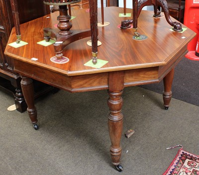 Lot 1298 - A Victorian Octagonal Centre Table, on turned...