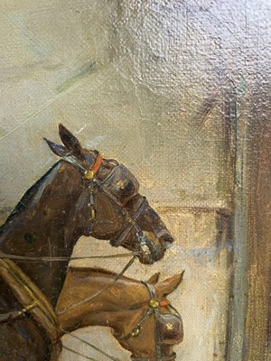 Lot 1046 - George Wright (1860-1942) Stagecoach leaving...