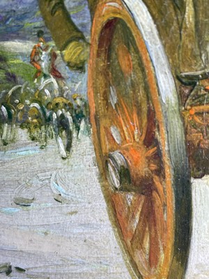 Lot 1046 - George Wright (1860-1942) Stagecoach leaving...