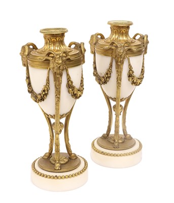 Lot 631 - A Pair of French Gilt-Metal-Mounted White...