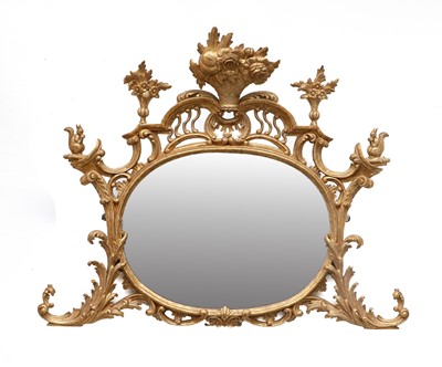 Lot 780 - An Irish George II-Style Giltwood Wall Mirror,...