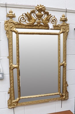 Lot 1393 - A 19th Century Gilt Framed Sectional Mirror,...