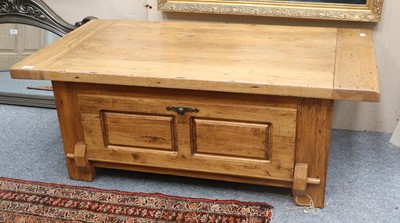 Lot 1395 - A Modern Oak Coffee Table, the rectangular top...