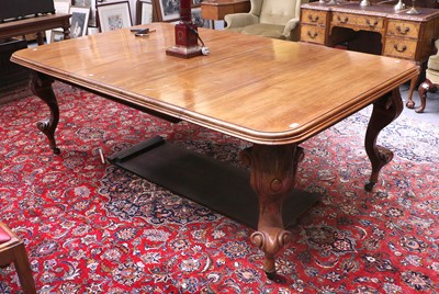 Lot 1418 - A Victorian Wind Out Dining Table, with three...